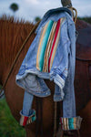 ~ Western Striped Denim Jacket ~ Size  M