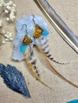 ~•Junō Earrings•~ MaCaw Feathers