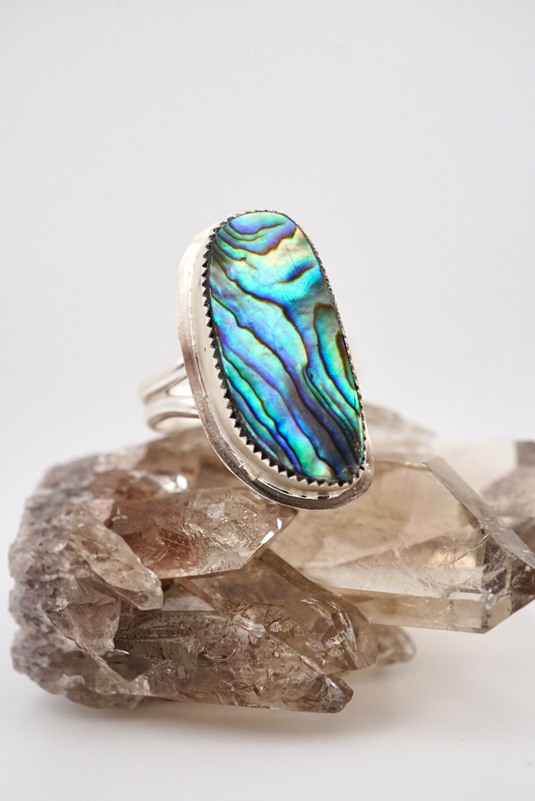 ~Abalone Shell Ring~ Adjustable /Size 10