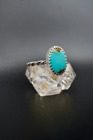~Number 8 Mine Turquoise Ring~ Size 5.5