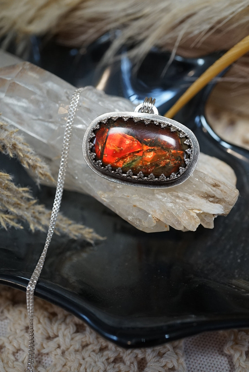 ~Dragön Scalē~ Fire Agate Necklace