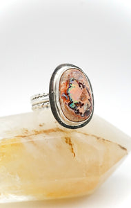 Mexican Fire Opal Sterling Silver Ring Size 8