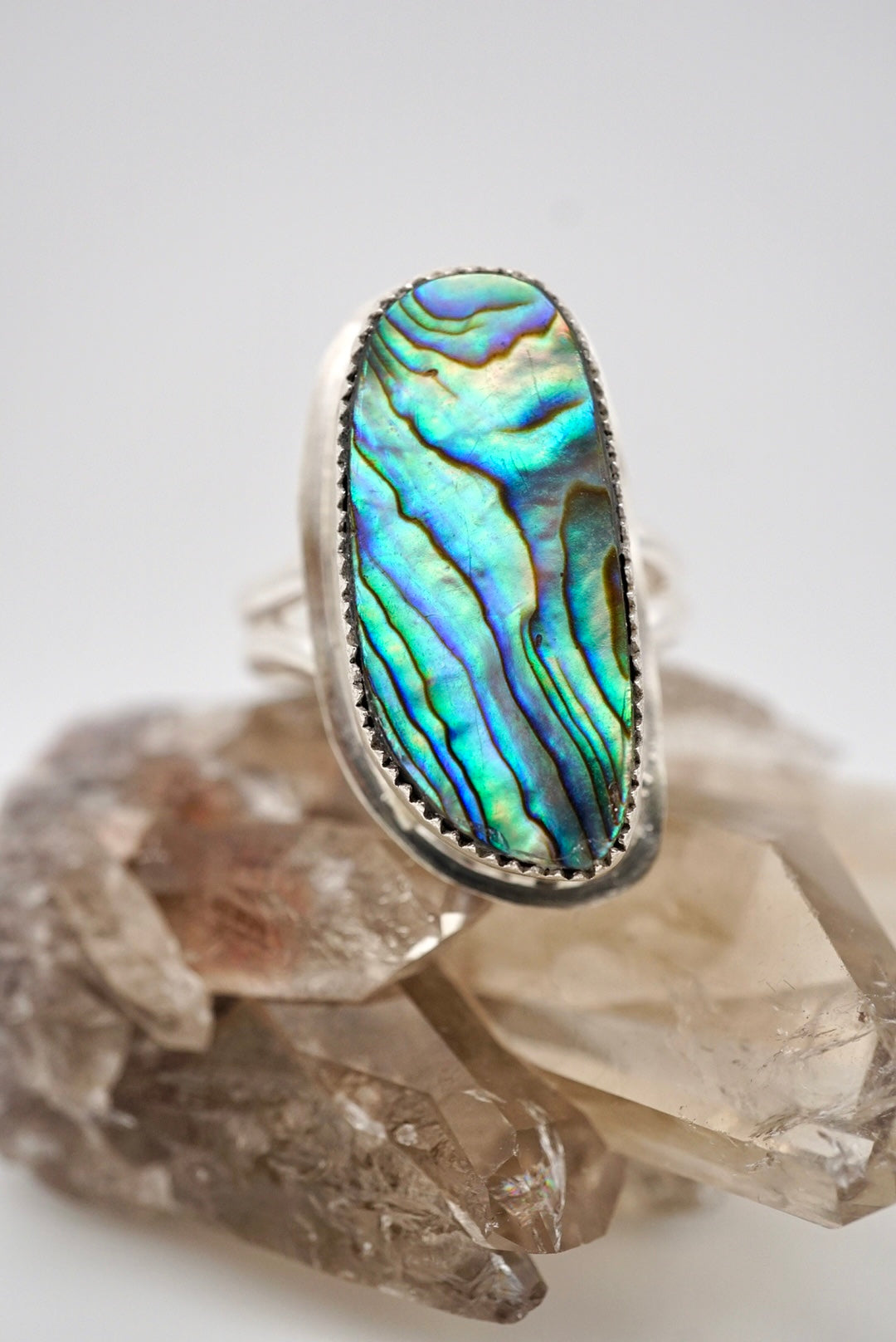 ~Abalone Shell Ring~ Adjustable /Size 10