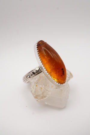 ~Fossilized Ambër Ring~ Size 9