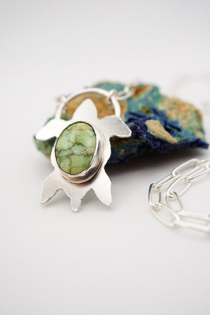 ~Verde Valley Turquoise Sea Turtle Necklace~ 18” Chain