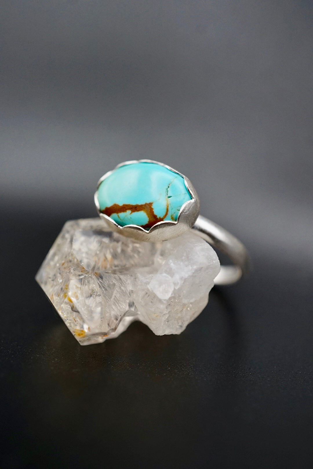 ~Number 8 Mine Turquoise Ring~ Size 9.5