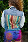 ~•Dësert Dwëller•~ Size S/M Patchwork Denim Jacket