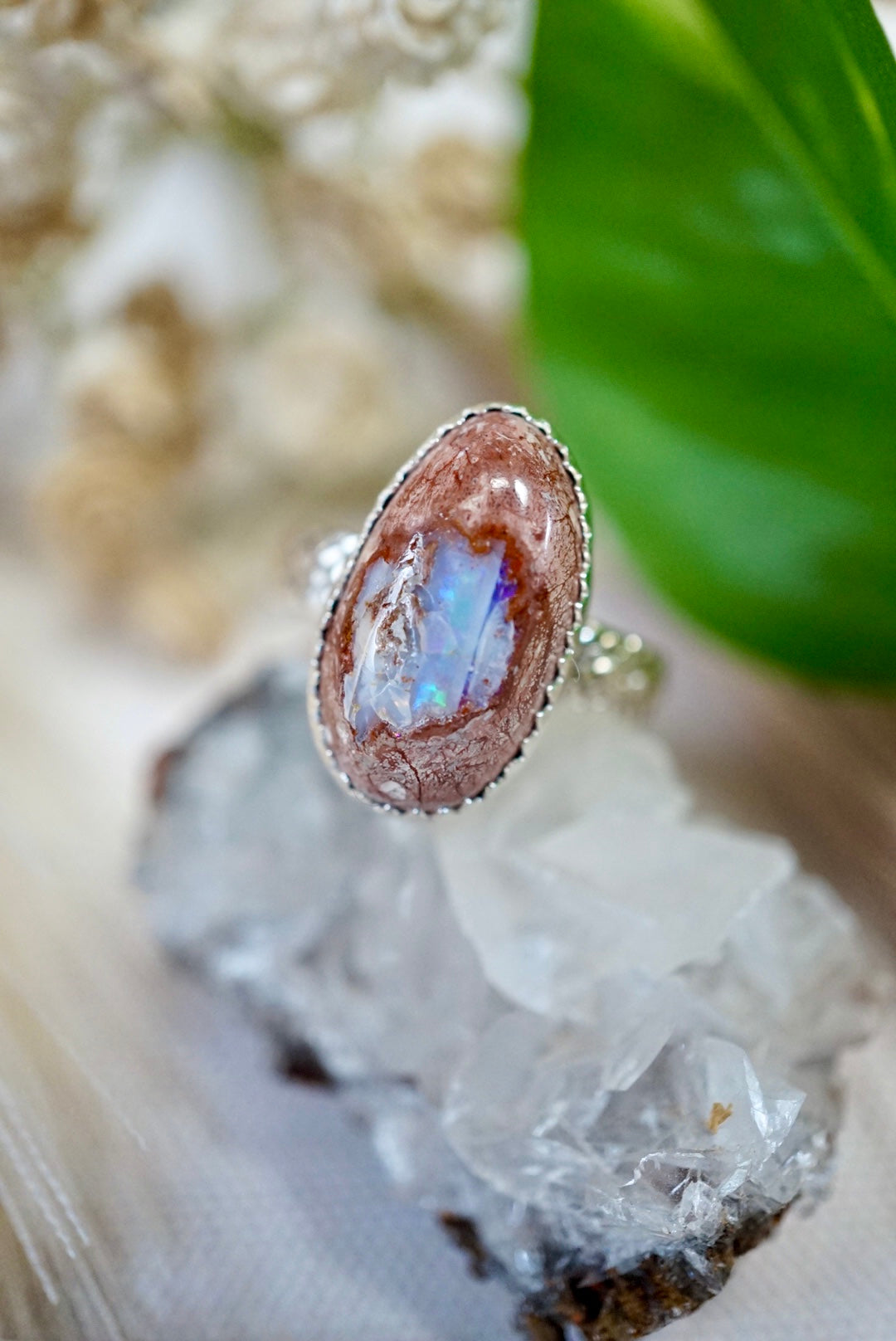 ~•Icÿ Blue Cantëra Opal Ring•~ {Size 7}