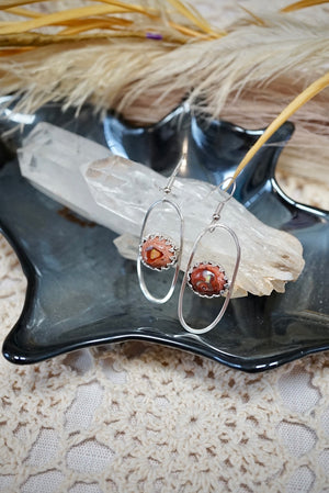 ~•Matildä•~ Fire Opal Hoop Earrings