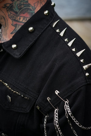 ~•Tiamat•~ Size L-XL Mens Goth Punk Studded Jacket