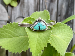 ~ Hubei Cloud Mountain Turquoise ~ Cuff Bracelet (S-L)