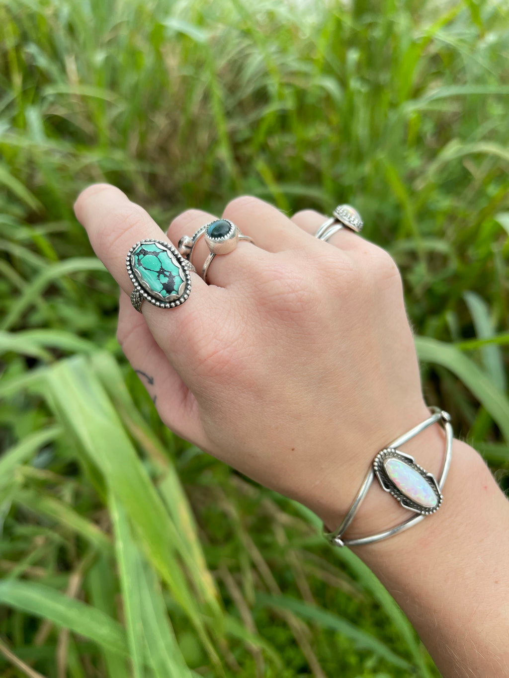 ~ Hubei Cloud Mountain Turquoise Ring ~ Size 5.5