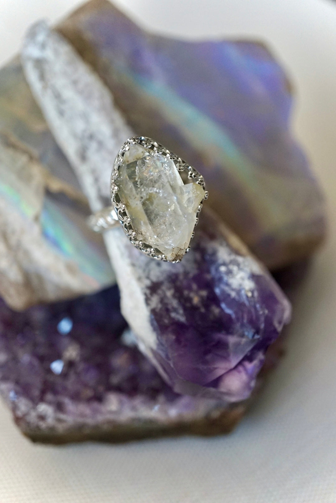 ~Herkimer Diamond Ring~ {Size 9}