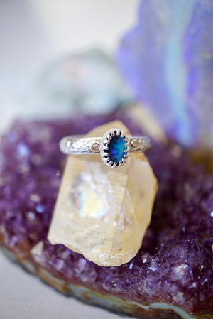 ~Black Opal Ring~ {Size 8.5}
