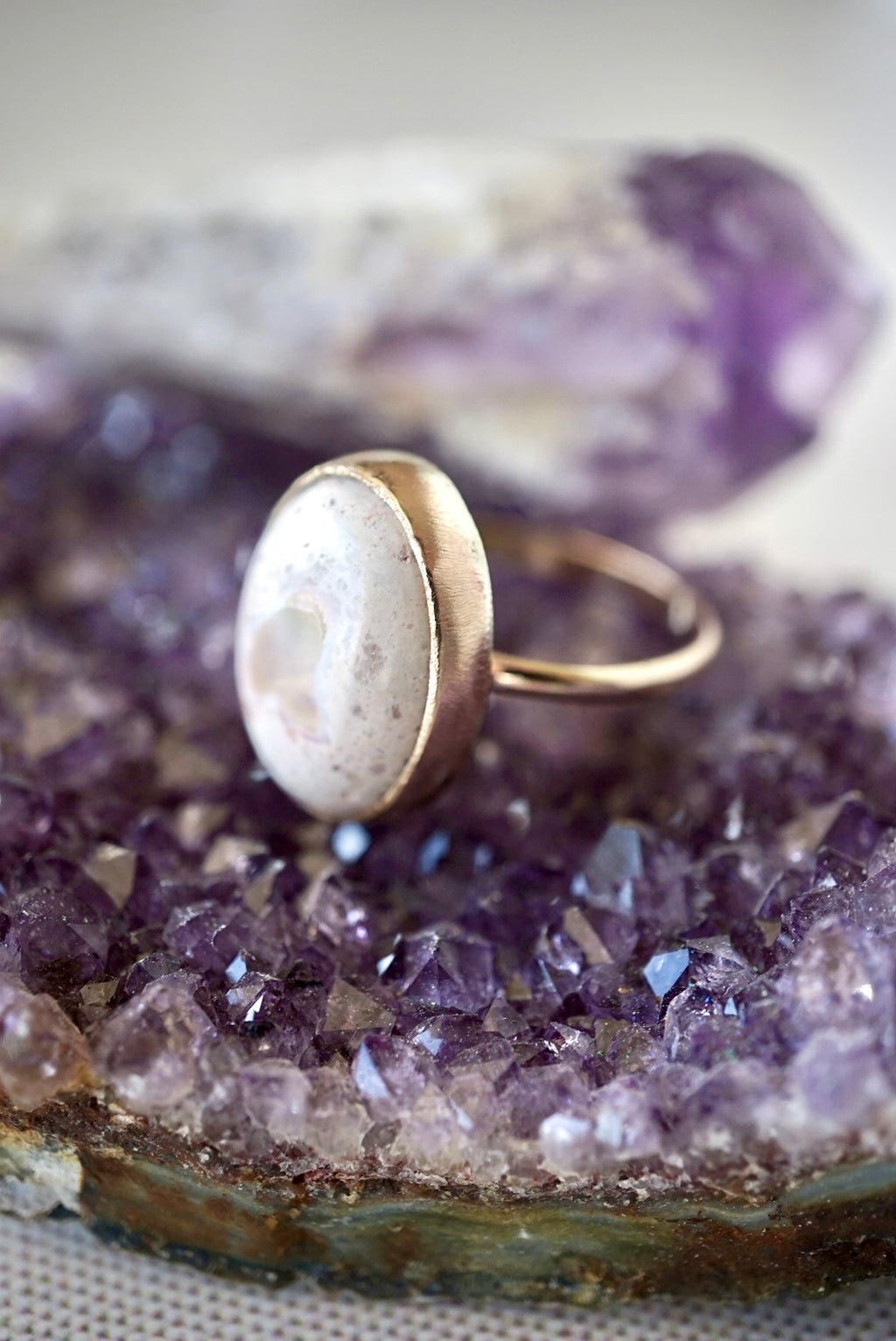 ~Mexican Cantera Opal 14k Gold Fill~ {Size 8}