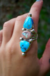 ~Doüble Turquoisē & Opäl Ring~ {Size 7.25}