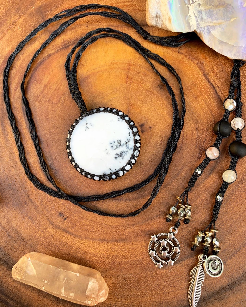 •• Mērlêne •• Dendritic Opal / Merlinite Enchanted Amulet ~ (Multi-Wear Style)