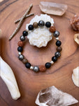 ~ Rudruksha Seed & Lava Beads Bracelet ~