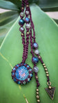 ~ Gypsëa ~ Lampwork Glass Flower of Life Enchanted Amulet